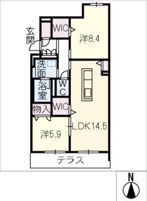 パストラルカーサ(2LDK/1階)の間取り写真