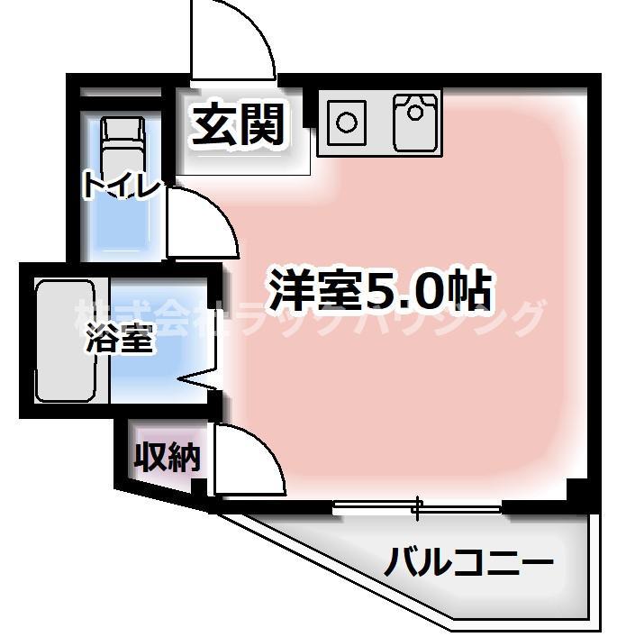 プリンスマンションリバーサイド(ワンルーム/2階)の間取り写真