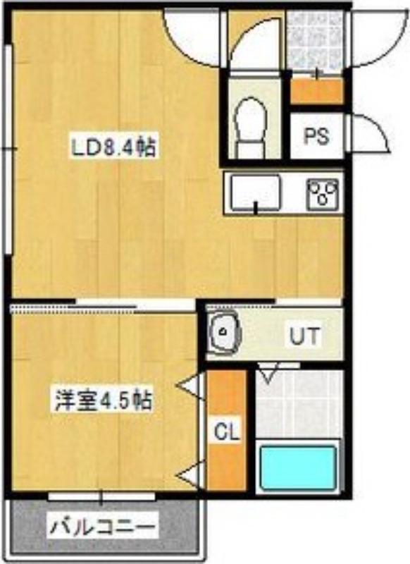LAPLACE イースト(1LDK/4階)の間取り写真