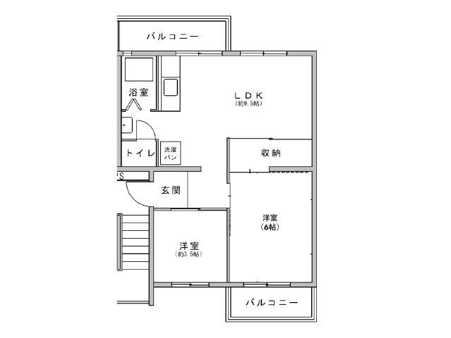 有野台7号棟(2LDK/4階)の間取り写真