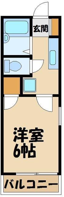 サンモールパル秋津(1K/1階)の間取り写真