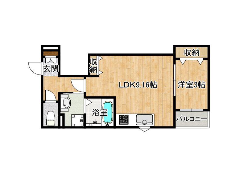 MON LAPINII(1LDK/1階)の間取り写真