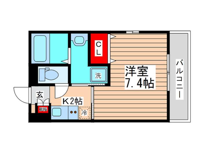 ステラ・マイン(1K/1階)の間取り写真