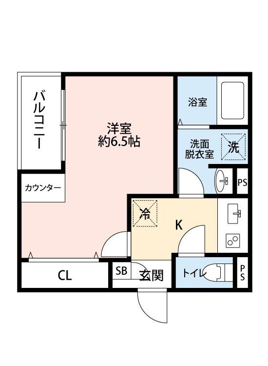 LEIMEI UNIVERSE所沢(1K/3階)の間取り写真