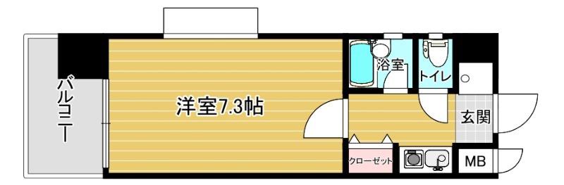 リファレンス東公園II(1K/5階)の間取り写真
