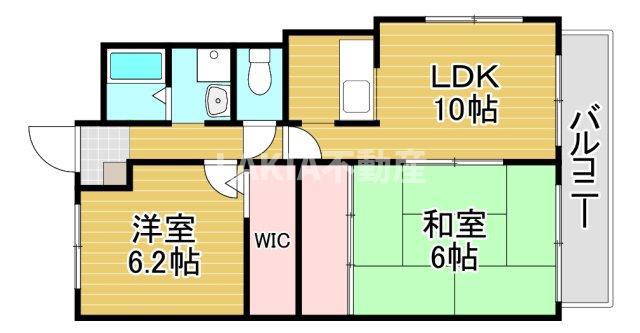 ライフ野江(2LDK/2階)の間取り写真