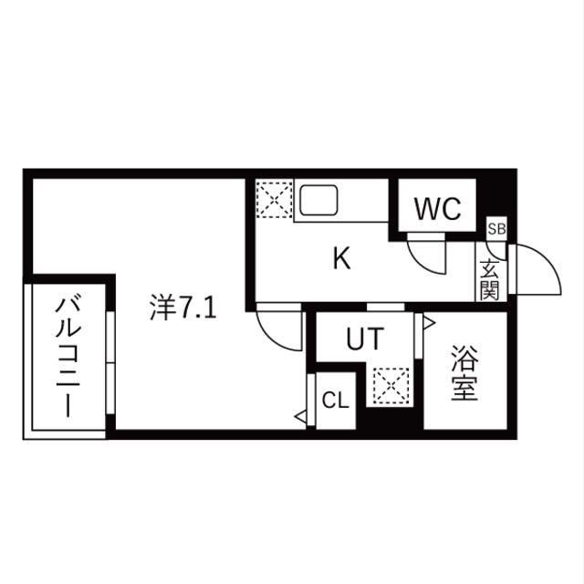 JACK KAMIMIZOⅠ(1K/3階)の間取り写真