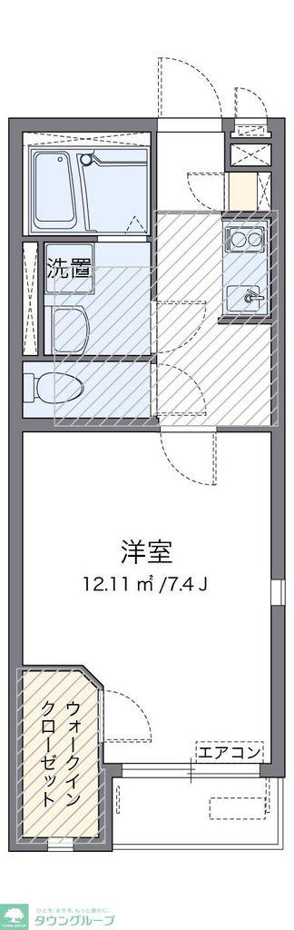ミランダ洋光台(1K/1階)の間取り写真
