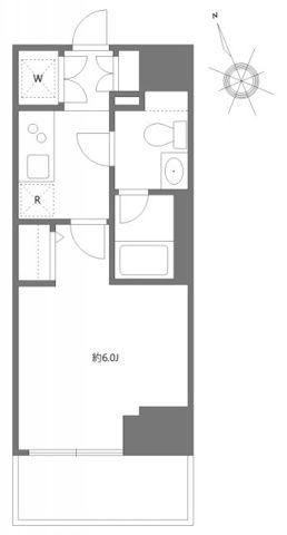 PREMIUM CUBE 品川大崎(1K/3階)の間取り写真