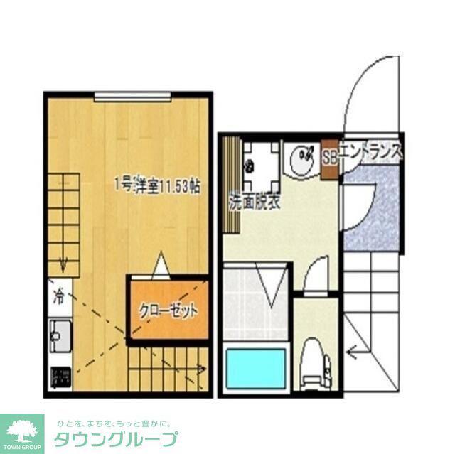 メゾンドプランドール蘇我(ワンルーム/1階)の間取り写真