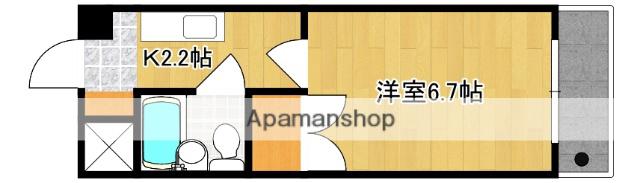 グランパスノムラ(1K/1階)の間取り写真