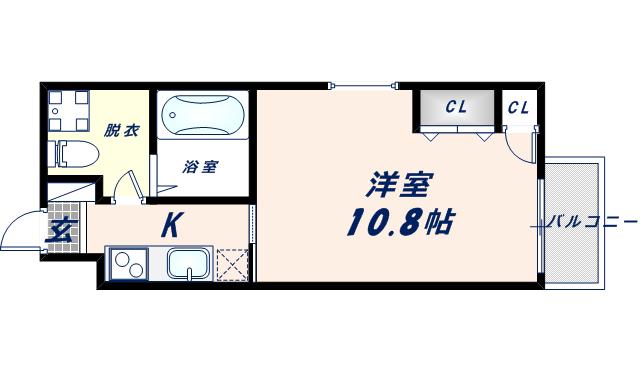 エフメゾンプラージ(1K/3階)の間取り写真
