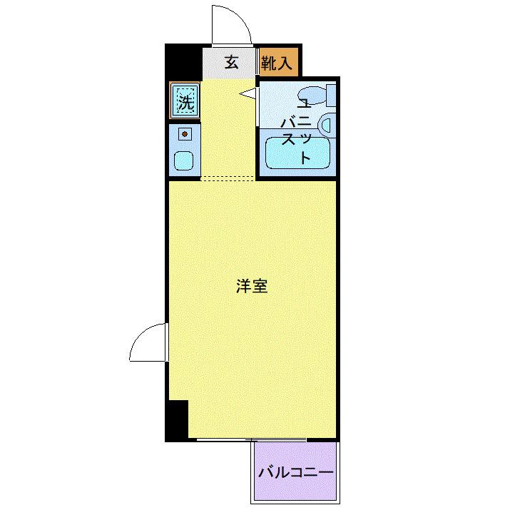 スカイコートお花茶屋第2(ワンルーム/4階)の間取り写真
