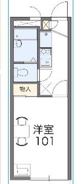 レオパレスレアル(1K/1階)の間取り写真