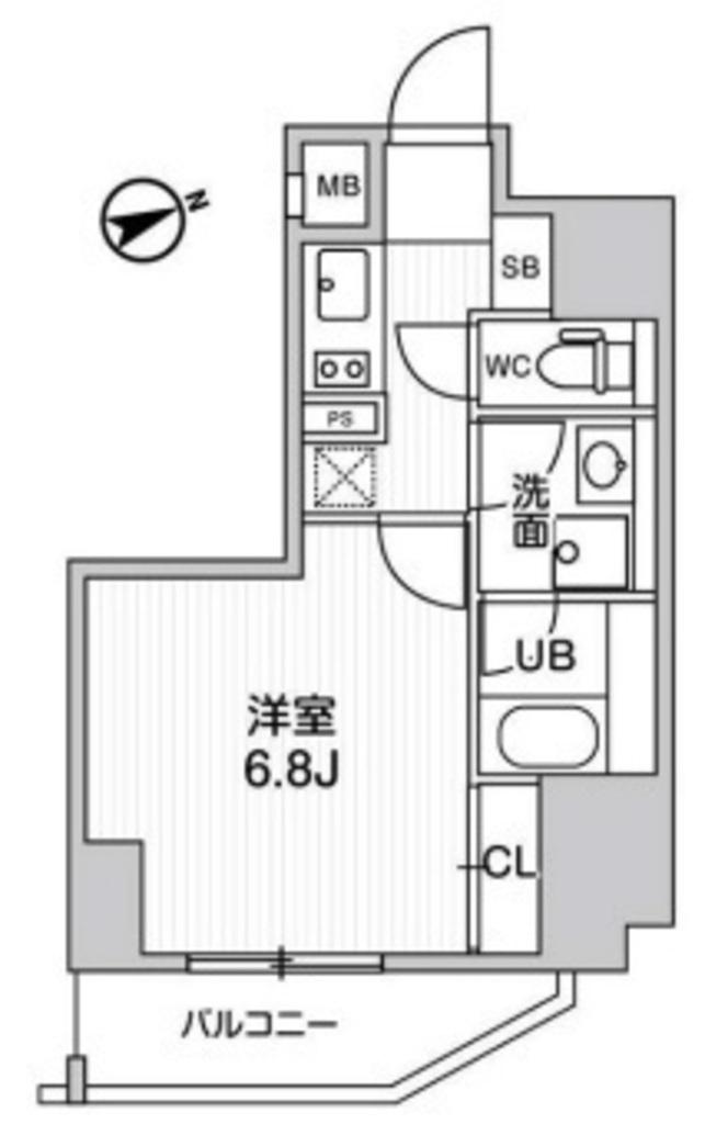 GRACIA PLACE ASAKUSABASHIグラシアプレ(1K/11階)の間取り写真