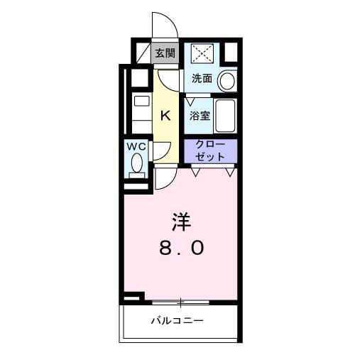 クレタ大山金井町(1K/3階)の間取り写真