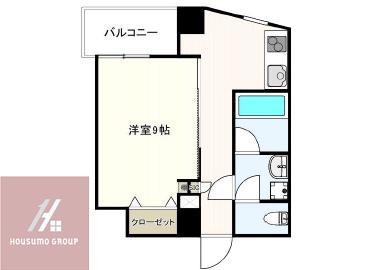 オンコート九条(1K/3階)の間取り写真