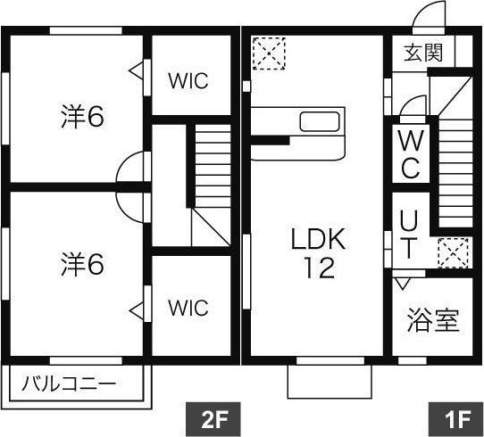 ルーナ・クレシェンテ(2LDK/1階)の間取り写真