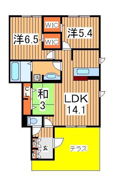 東武野田線 増尾駅 徒歩22分 2階建 築12年(2LDK/1階)の間取り写真