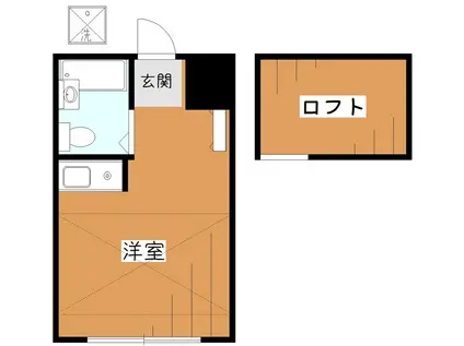 エミュー久米川(ワンルーム/2階)の間取り写真