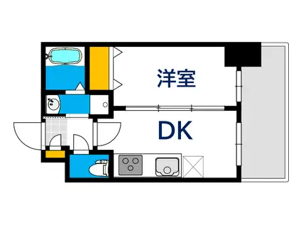 ORIENT BLD NO123(1DK/13階)の間取り写真