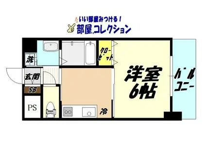 フェルト127(1K/15階)の間取り写真