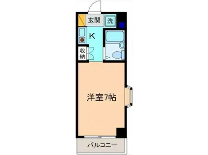 OMレジデンス金沢十三間町(1K/2階)の間取り写真