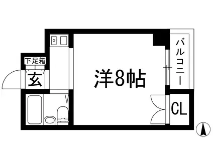 前川マンション2(ワンルーム/2階)の間取り写真