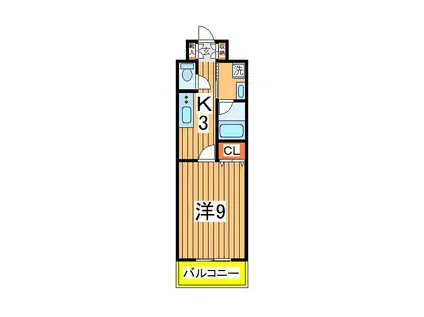 ノートル・レーヴ井上(1K/3階)の間取り写真