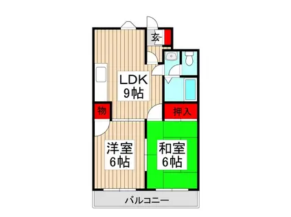 ラフォーレ野火止(2LDK/2階)の間取り写真