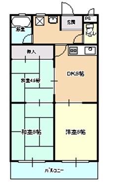 シャトー原山台(3DK/2階)の間取り写真