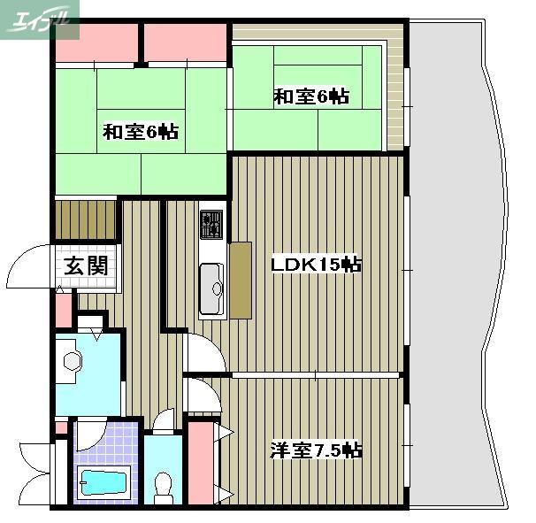 メゾンソフィア(3LDK/4階)の間取り写真