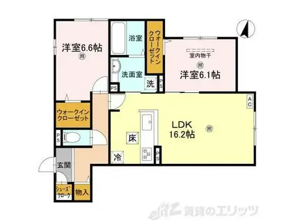 CASA. FILANTE V(2LDK/1階)の間取り写真