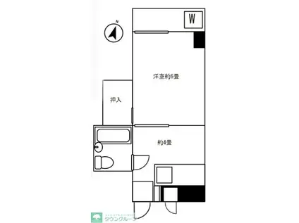 ビーネサイネリア(1K/1階)の間取り写真