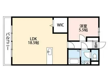 コンフォール蜆塚(1LDK/2階)の間取り写真