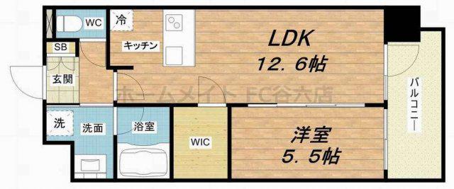 プレサンス心斎橋ニスト(1LDK/7階)の間取り写真