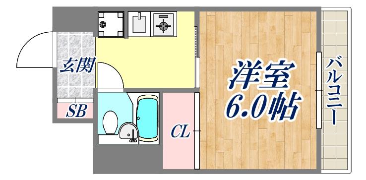3Mドリームハイツ(1K/1階)の間取り写真