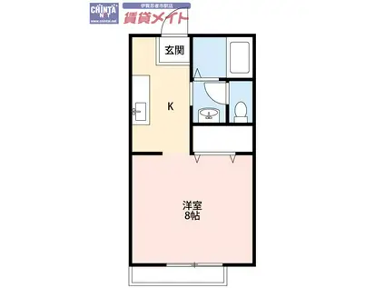 ハイツマライカ(1K/1階)の間取り写真