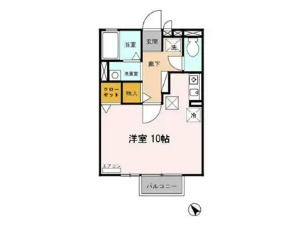 マーメゾンK(ワンルーム/1階)の間取り写真