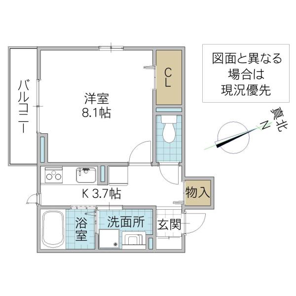 ソアリズ(1K/3階)の間取り写真