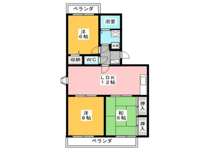 メゾン・ド・エソールI(3LDK/4階)の間取り写真