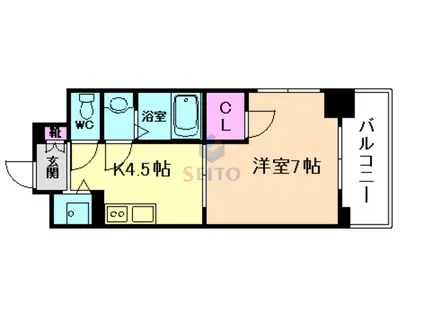 AIRPORT FRONT ASD(1K/9階)の間取り写真