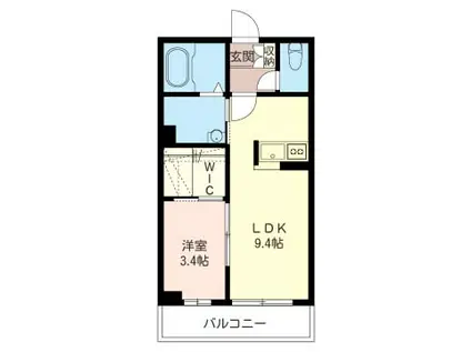 レガーレ(1LDK/1階)の間取り写真