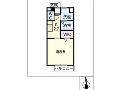 NOTTE STELLATA(1K/1階)の間取り写真