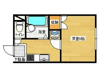 エクセレントおかべ(1K/2階)の間取り写真