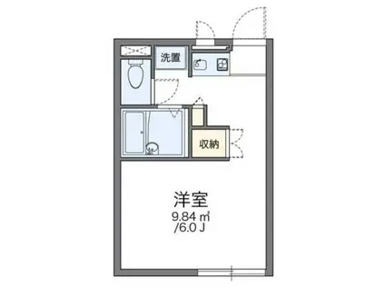 レオパレスセゾン(1K/2階)の間取り写真