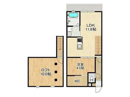 MODERN PALAZZO諫早AUBE(1SLDK/2階)の間取り写真