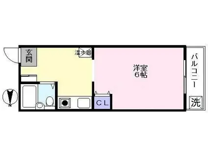 アイシーアネックスビル(ワンルーム/3階)の間取り写真