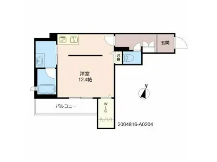 SHAMAISON HANAOKA(ワンルーム/2階)の間取り写真