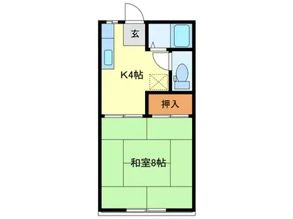 AKATSUKI MAISON垂水(1K/2階)の間取り写真